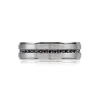 A.R.Z Men's Steel Black Stone Ring