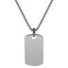 A.R.Z Men's Steel Dog Chain Pendant W/ 28" Chain