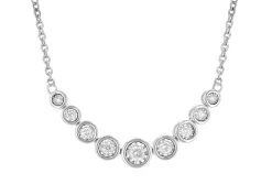 Bezel Set Diamond Bar Necklace