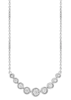 Bezel Set Diamond Bar Necklace