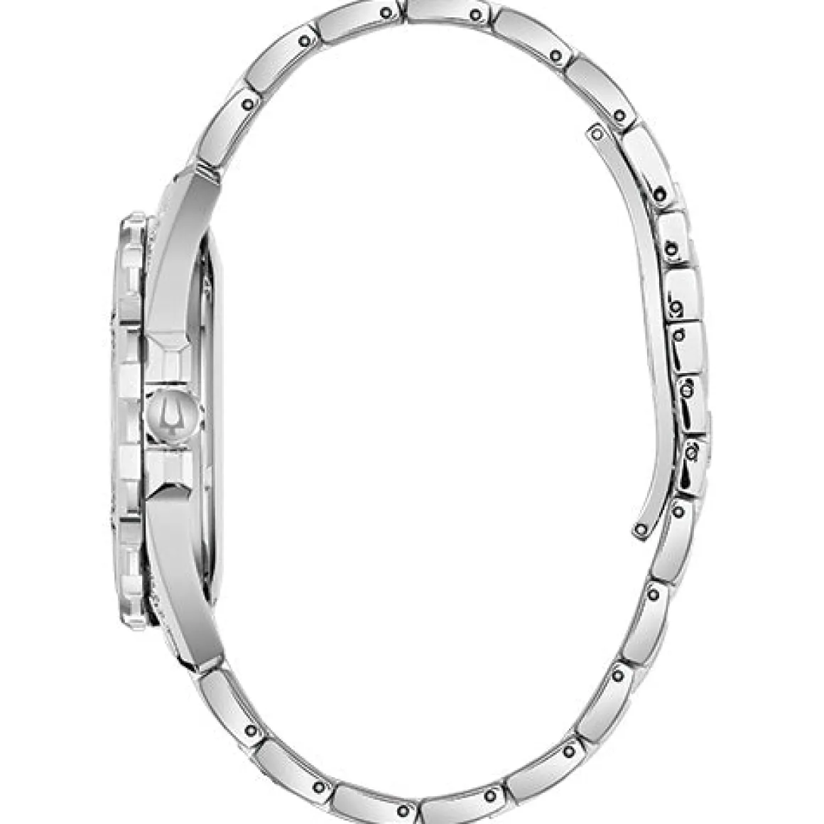 Bulova Box Set Bul Crystal Mens Stainless Steel
