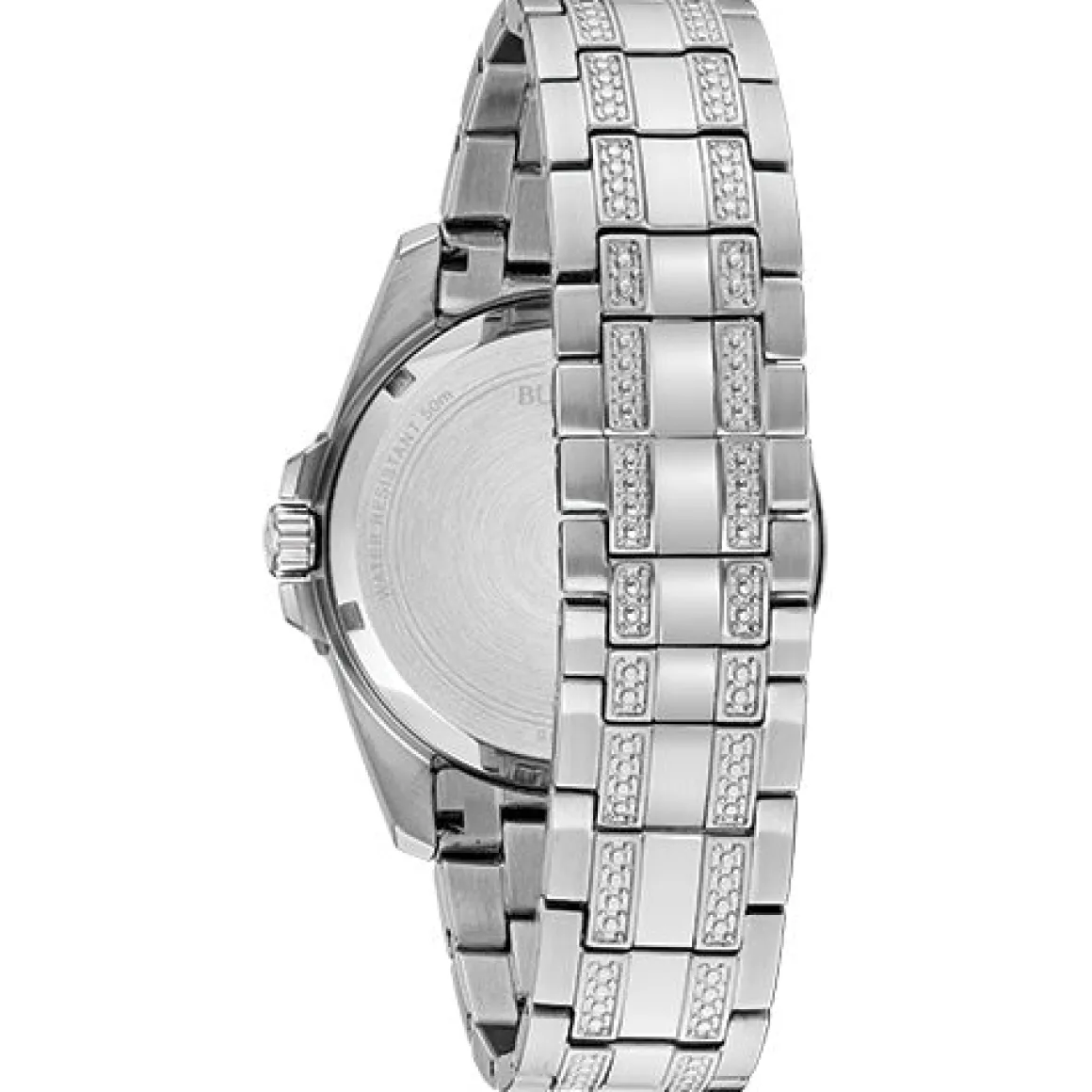 Bulova Box Set Bul Crystal Mens Stainless Steel
