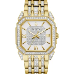 Bulova Dress/Classic Crystal Mens Watch Stainless Steel