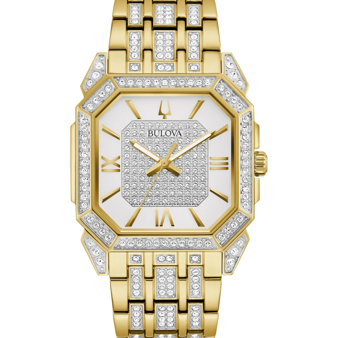 Bulova Dress/Classic Crystal Mens Watch Stainless Steel