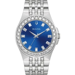 Bulova Dress/Classic Crystal Mens Watch Stainless Steel