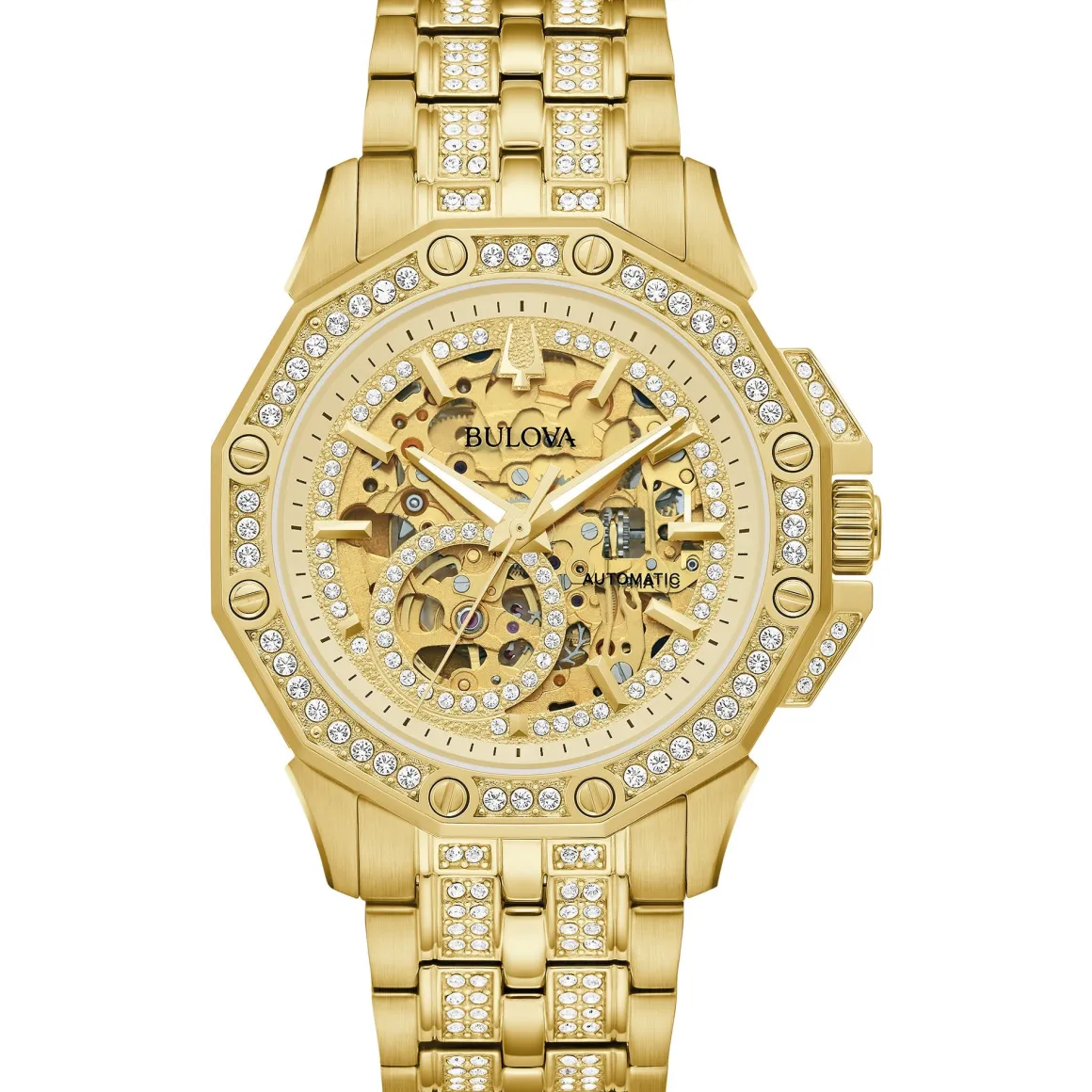 Bulova Dress/Classic Crystal Mens Watch Stainless Steel