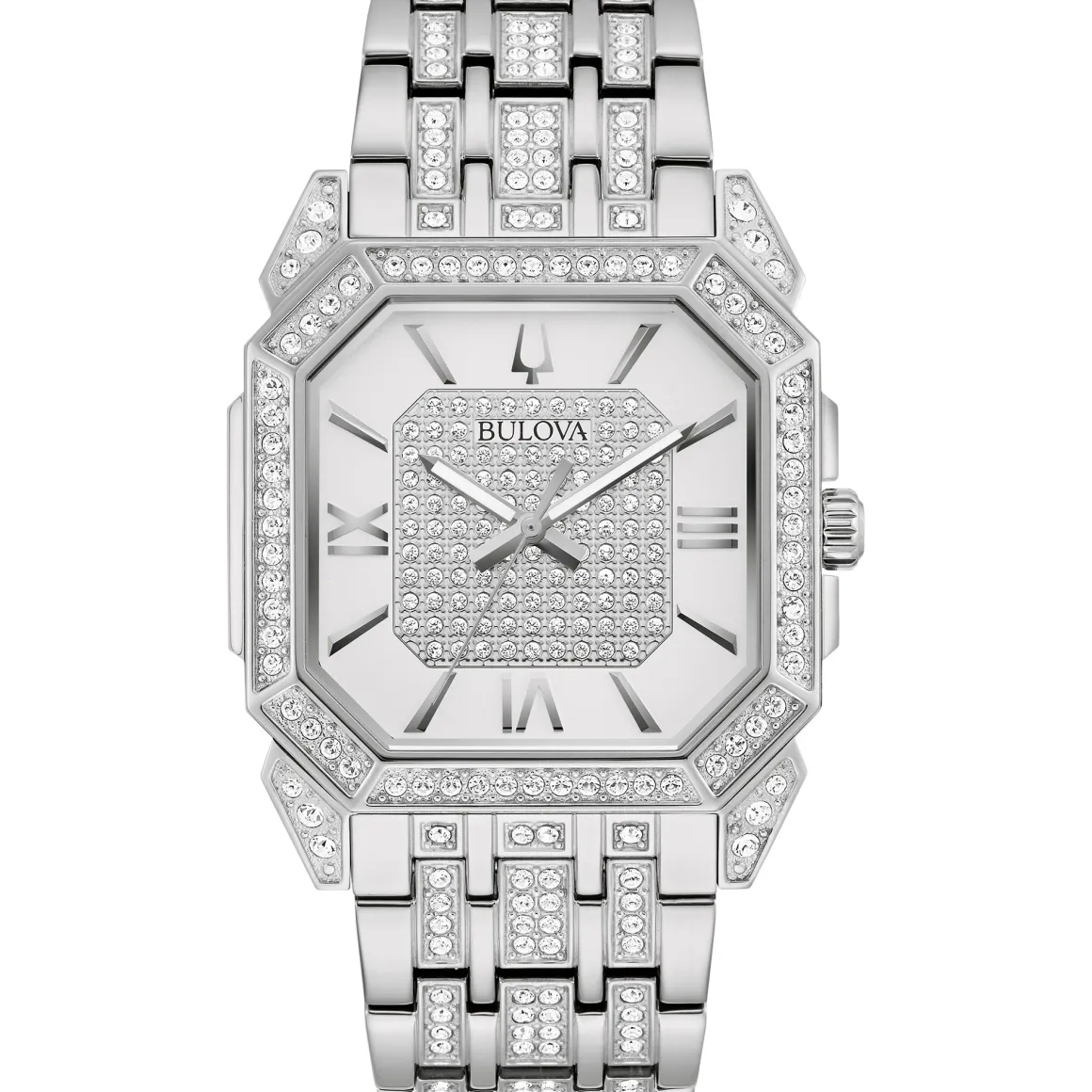 Bulova Dress/Classic Crystal Mens Watch Stainless Steel