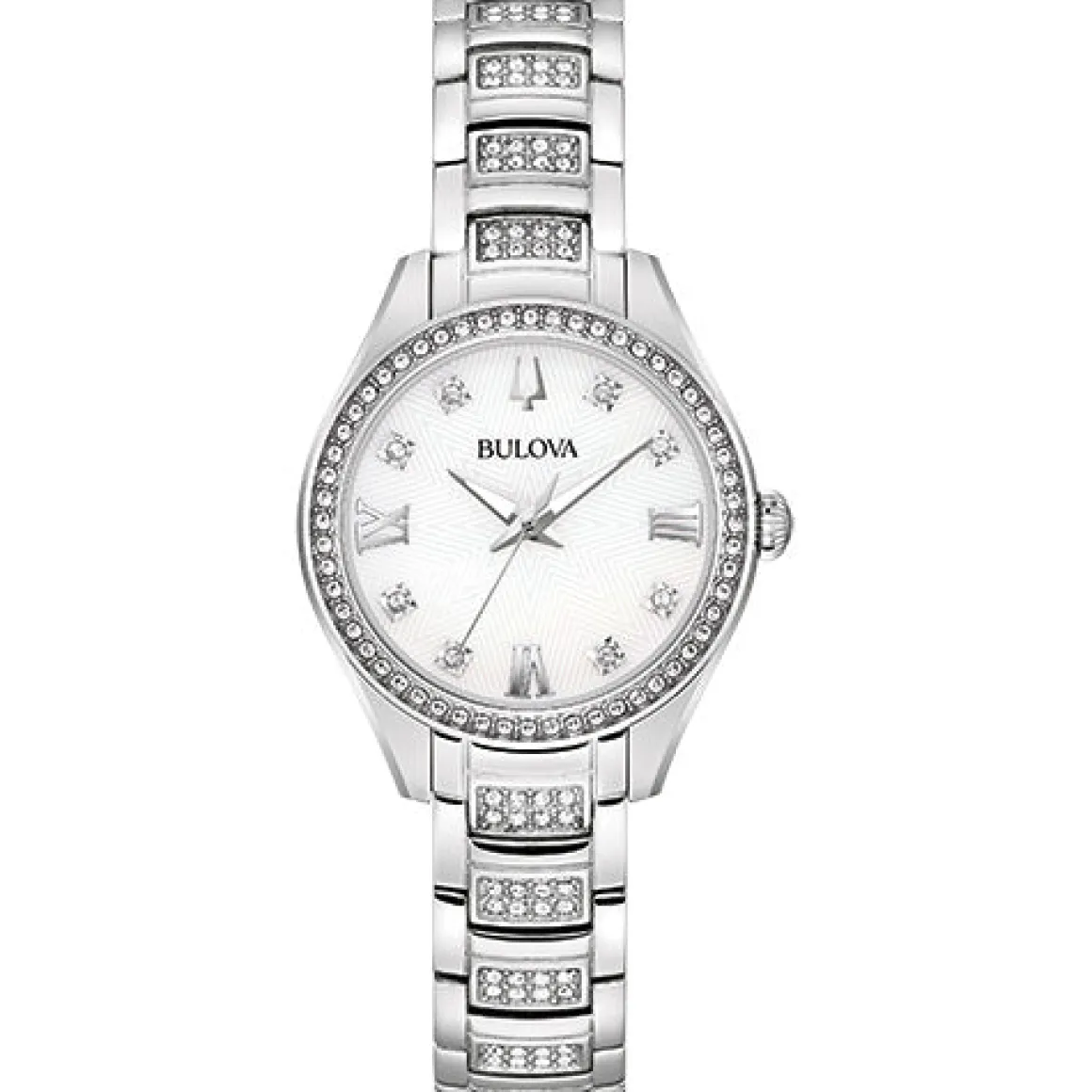 Bulova Misc Crystal Ladies Stainless Steel