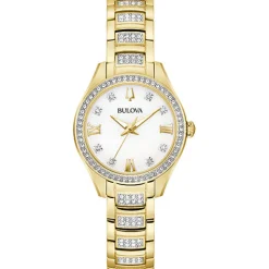 Bulova  Misc Crystal Ladies Stainless Steel