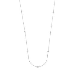 By The Yard Necklace in 18K White Gold & 1.00ct Fancy Diamonds