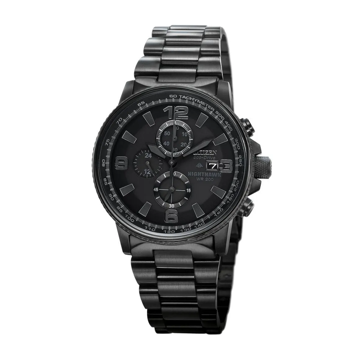 CITIZEN Eco-Drive Weekender Nighthawk Sport Casual Mens Stainless Steel