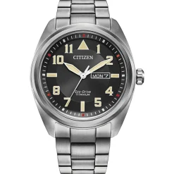 CITIZEN Eco-Drive Weekender Garrison Mens Super Titanium