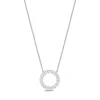 Diamond Circle Pendant in 18K White Gold