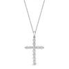 Diamond Cross Pendant in 18K White Gold .51ct