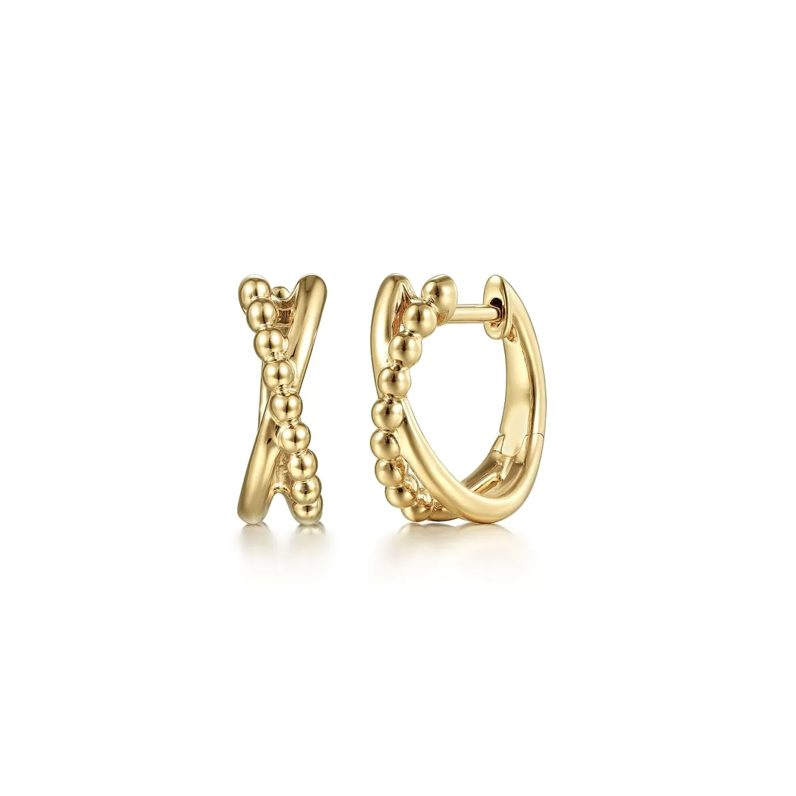 Gabriel & Co. Gold Twisted Huggie Earrings