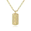Gabriel & Co. 14K Yellow Gold Diamond Pave Dog Tag Pendant