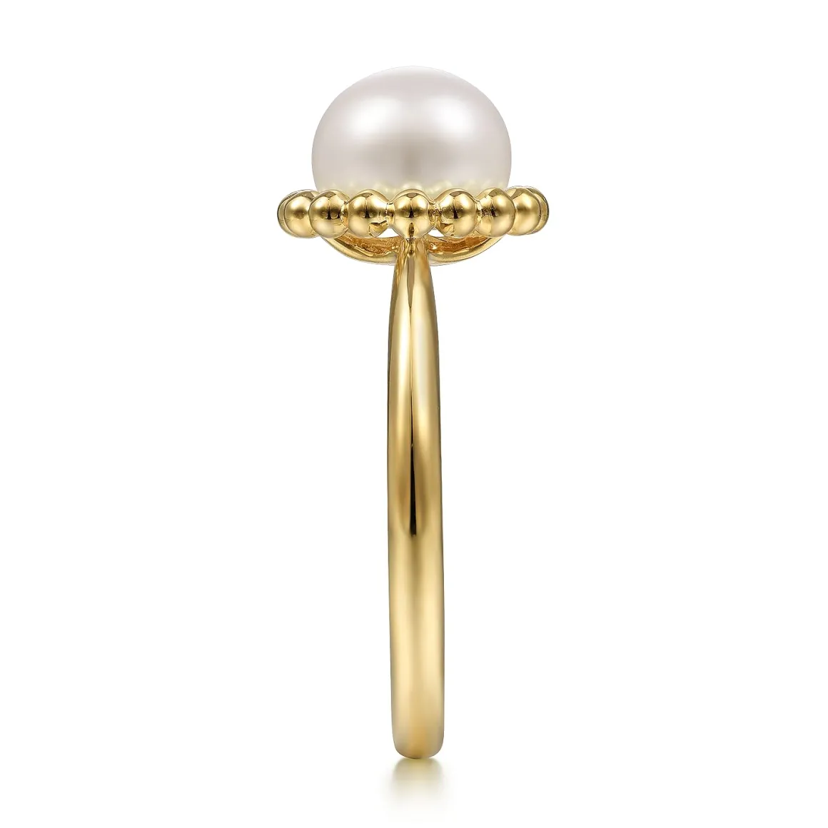Gabriel & Co. 14K Yellow Gold 7.5mm Pearl Ring