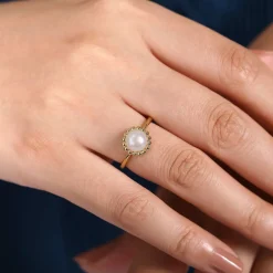 Gabriel & Co. 14K Yellow Gold 7.5mm Pearl Ring