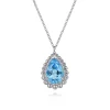 Gabriel & Co. Sterling Silver Blue Topaz Pendant Necklace