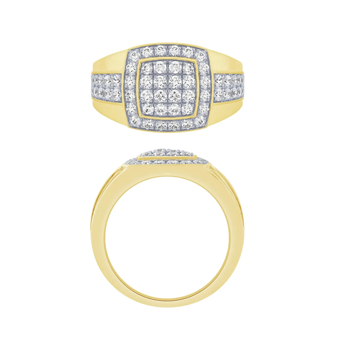 14K 1 1/2Ct Men's Diamond Ring