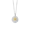 14K & Silver Sand Dollar Necklace
