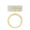 14K 1/3Ct 3 Row Fashion Ring