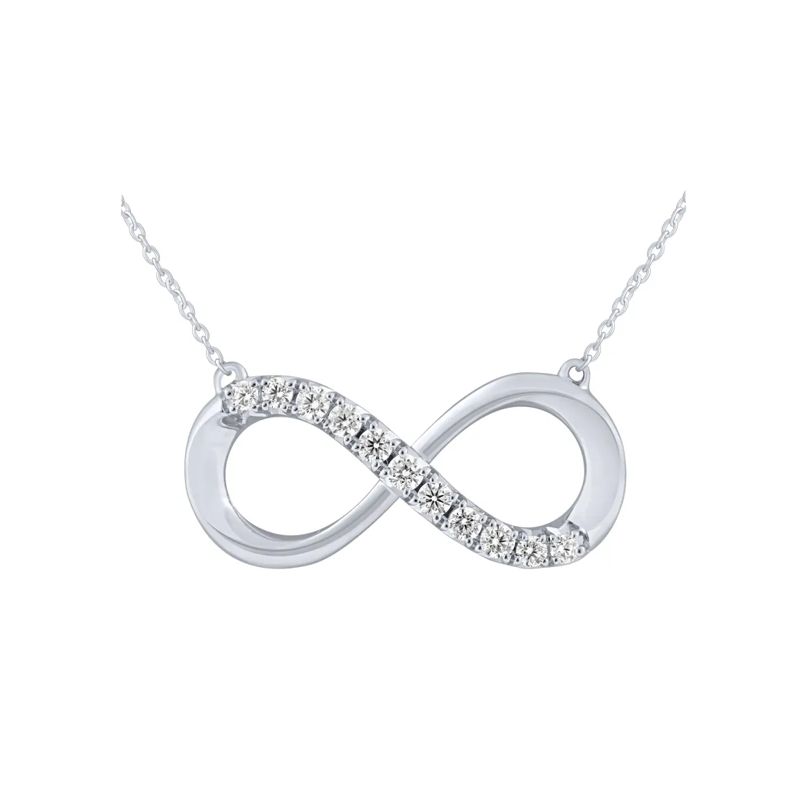 14K 0.25Ct Diamond Infinity Pendant