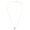 14K Gold & Amethyst Solitaire Necklace