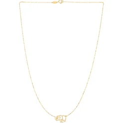 14K Gold Elephant Necklace