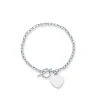 14K Gold Heart Charm & Toggle Oval Link Chain