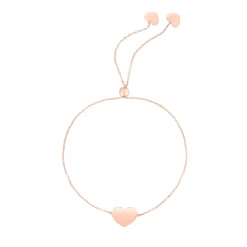 14K Gold Heart Friendship Bracelet