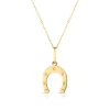 14K Gold Horseshoe Necklace