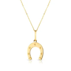 14K Gold Horseshoe Necklace