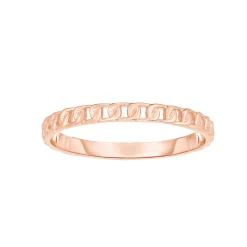 14K Gold Mini Curb Stackable Ring