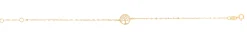 14K Gold Tree of Life on Mirror Chain Bracelet