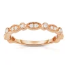 14K Rose Gold .10Ct Diamond Stackable Band
