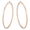 14K Rose Gold 2.5X40mm S/D Tube Earrings