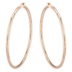 14K Rose Gold 2.5X40mm S/D Tube Earrings