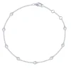 14K White Gold 1/4Ct Diamond By The Yard Bracelet