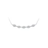 14K White Gold 1/4Ct Fancy Diamond Bar Necklace