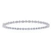 14K White Gold 1/4Ct Patterned Diamond Bangle