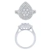 14K White Gold 2/3Ct Pear Shaped Fashion Ring