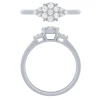 14K White Gold 1/4Cttw Diamond Cluster Ring