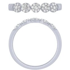 14K White Gold 1/4Ctw Diamond Halo Band