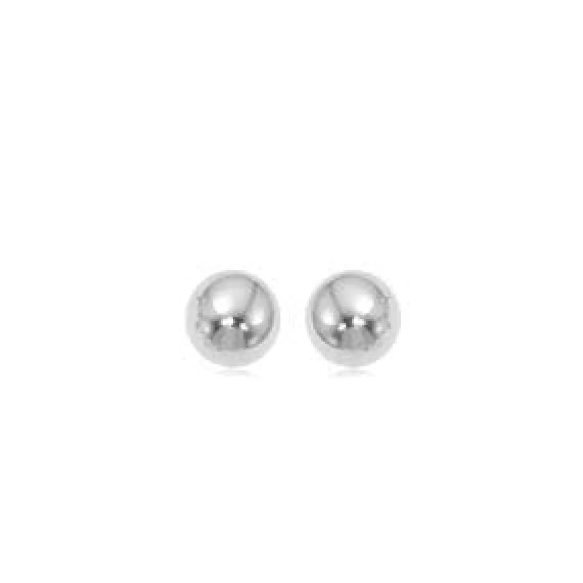 14K White Gold 5mm Ball Earrings