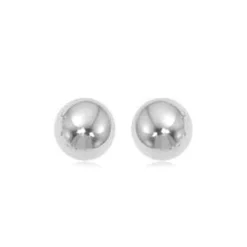 14K White Gold 7mm Ball Earrings