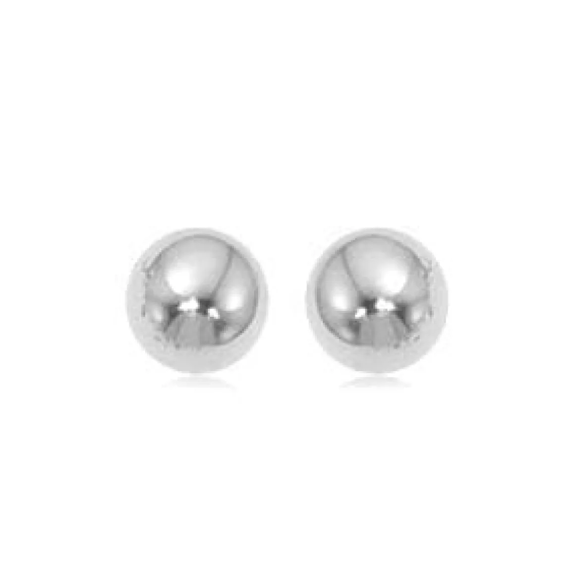 14K White Gold 7mm Ball Earrings