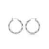 14K White Gold Sm. Fancy Shell Earrings