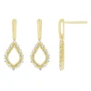 14K Yellow Gold 1/4Ct Diamond Dangle Earrings