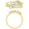 14K Yellow Gold 1/4Ctw Scattered Diamond Ring